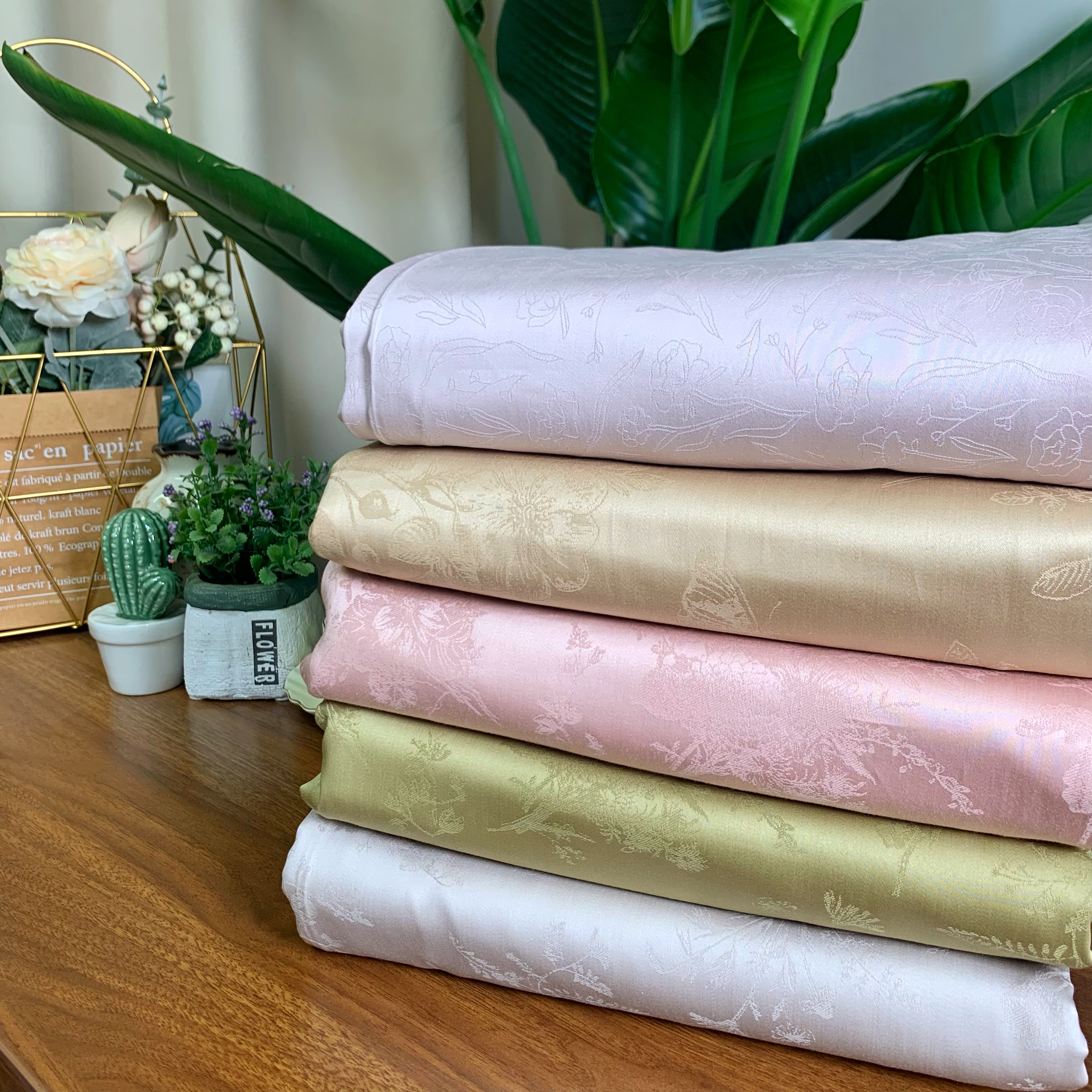 【提花被套】 阿瓦提长绒棉全棉纯贡缎提花新中式单被套