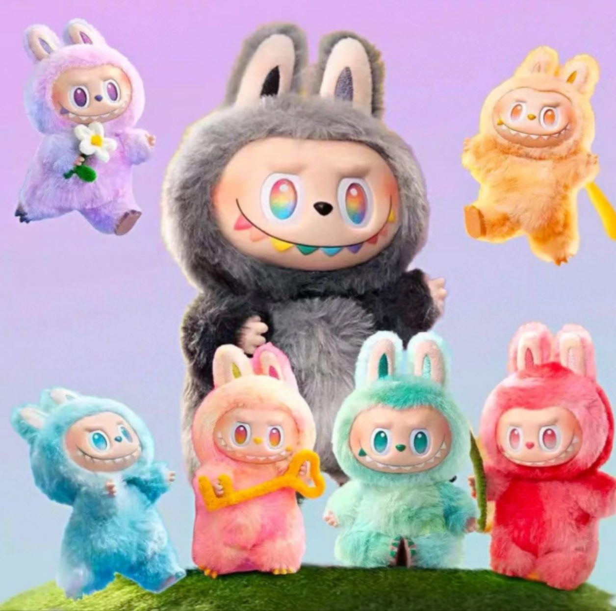 [礼盒+运费险]祖国版毛绒三代搪胶娃娃潮玩挂件玩偶钥匙扣