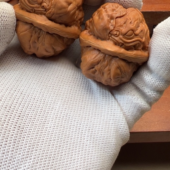 把件核桃冰****天36尺蛤蟆头雕刻金蟾