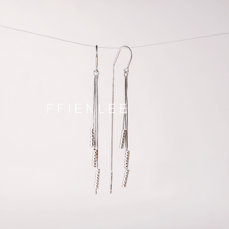 925银耳饰  <风铃轻语>轻奢小众设计感长款流苏三生三世耳环