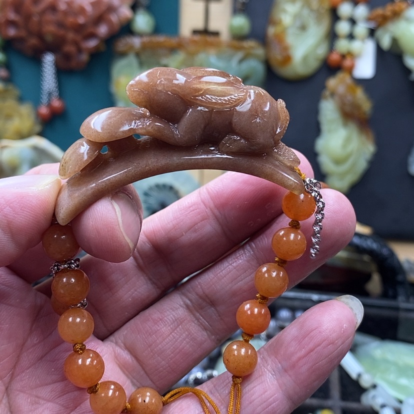 【闪购商品】蛇纹石玉手牌未镶嵌