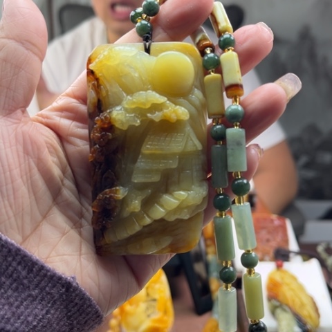 岫玉挂件未镶嵌挂件