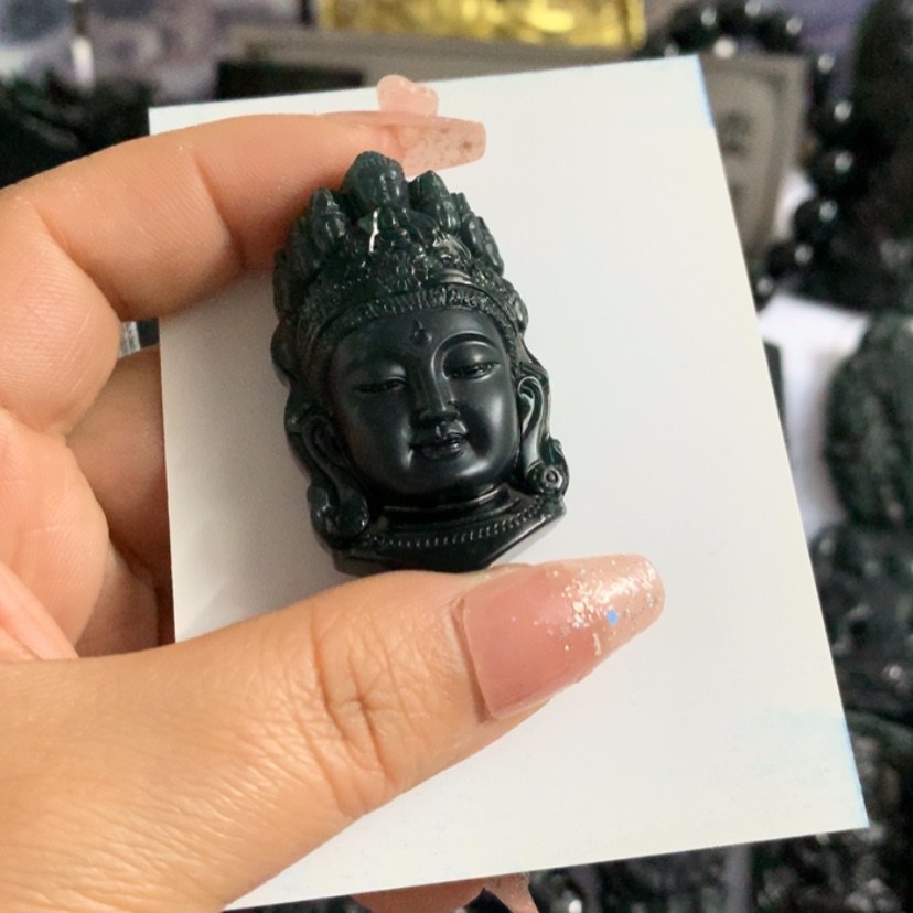 【闪购商品】翡翠颈饰未镶嵌正**剑观音头