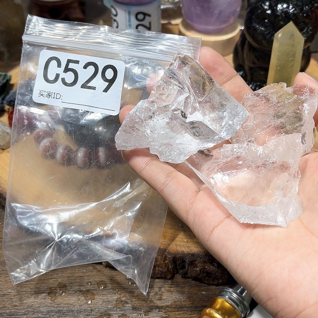 水晶珠宝半成品未镶嵌多样性发一把微瑕