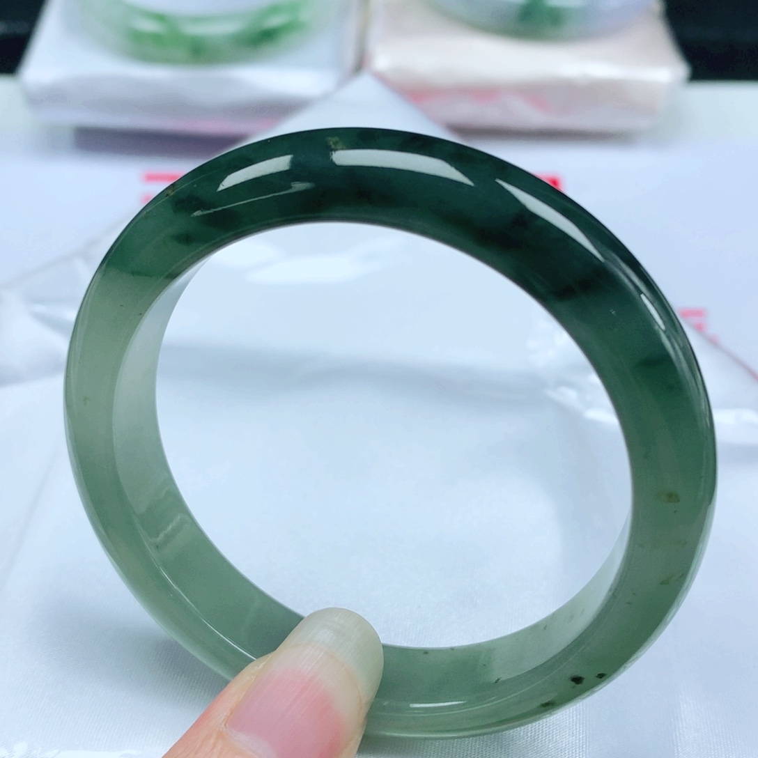 未镶嵌手镯翡翠  编号15 正圈54+