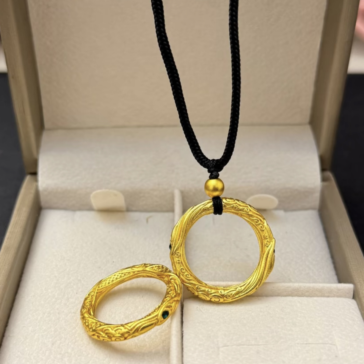 合金吊坠 哪吒款祥云黄色精工男女轻奢时尚手工吊坠项链经典情侣