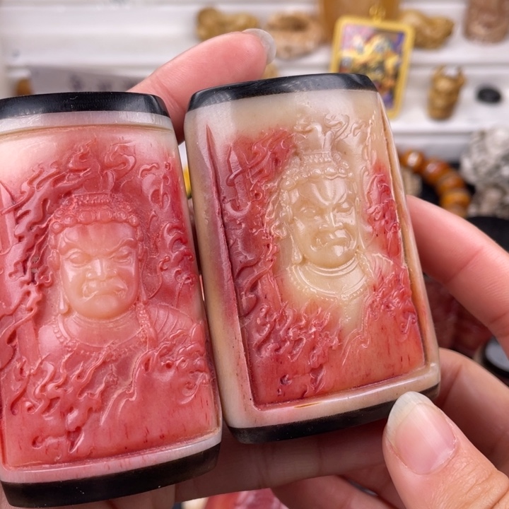 驼骨手串/手链骆驼骨雕刻不动明王