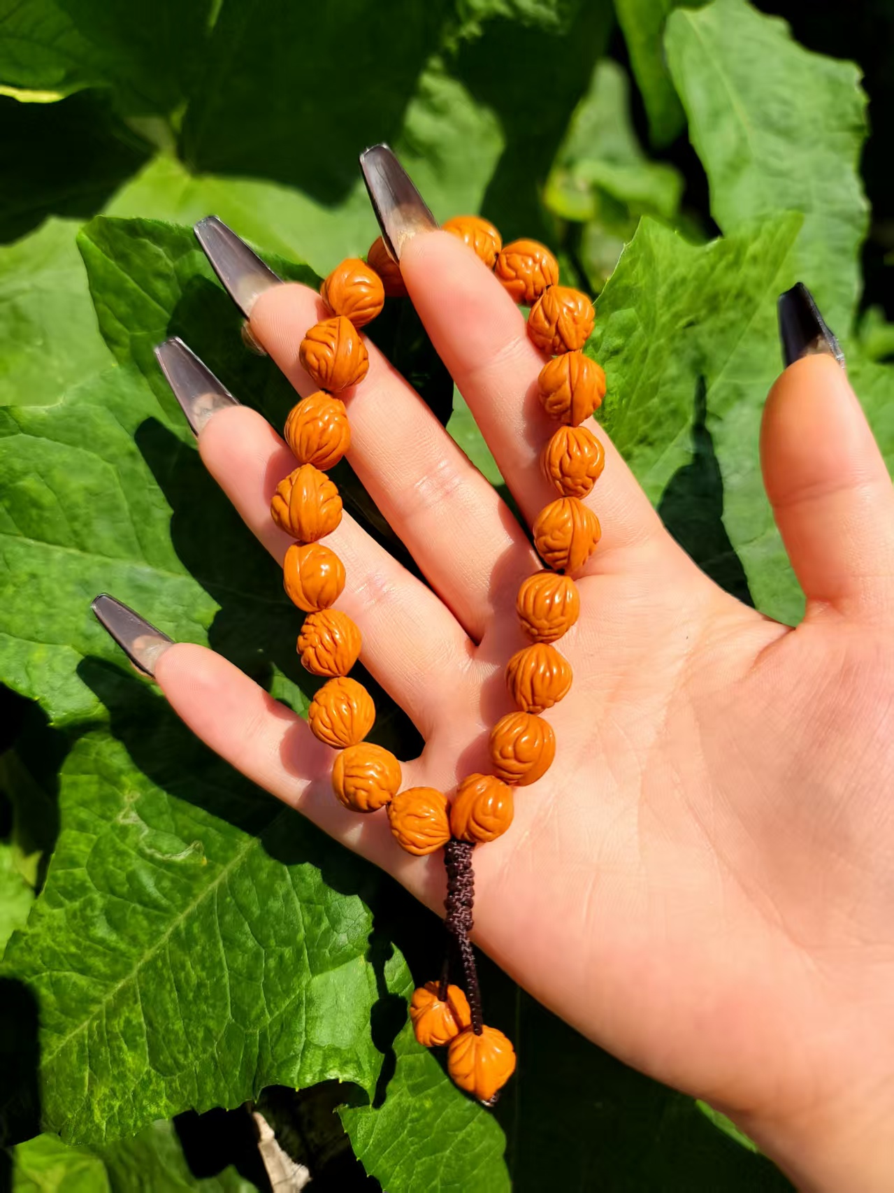 陕西秦岭野生龙纹桃核手串直播间链接