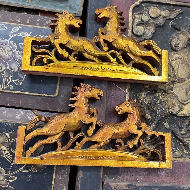 大***头香榧木老木雕花板老木雕花板