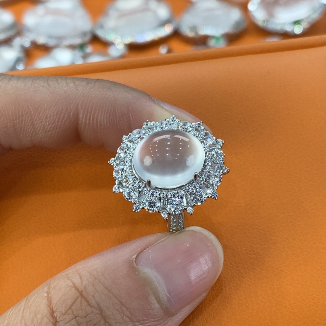 石英质玉吊坠(赠链)银S925镶嵌