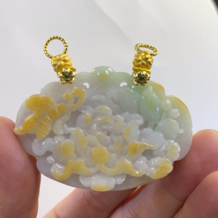 翡翠吊坠(赠链)未镶嵌代编织