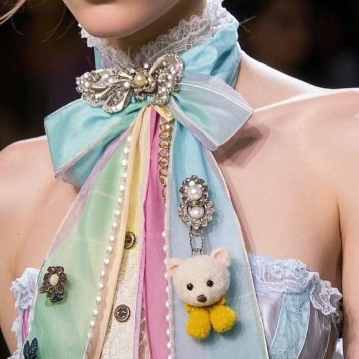 18k仙女美宝宝专属 二朵小花领结