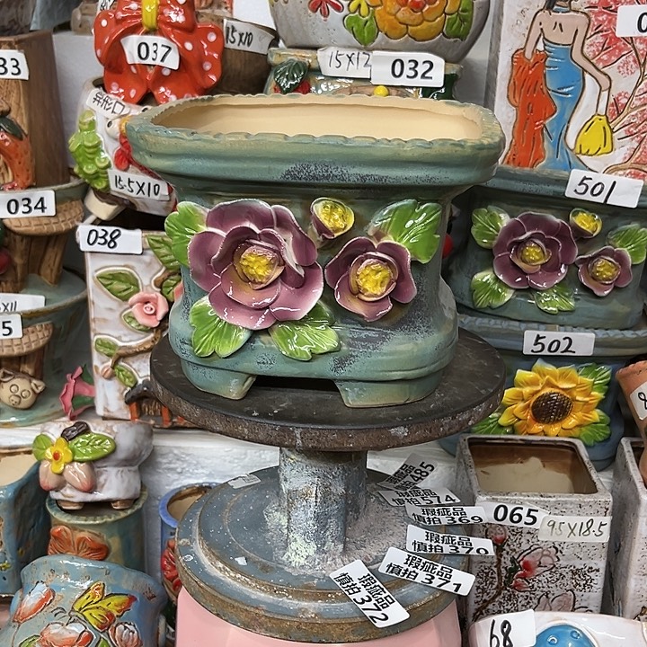 粗陶材质多肉花盆