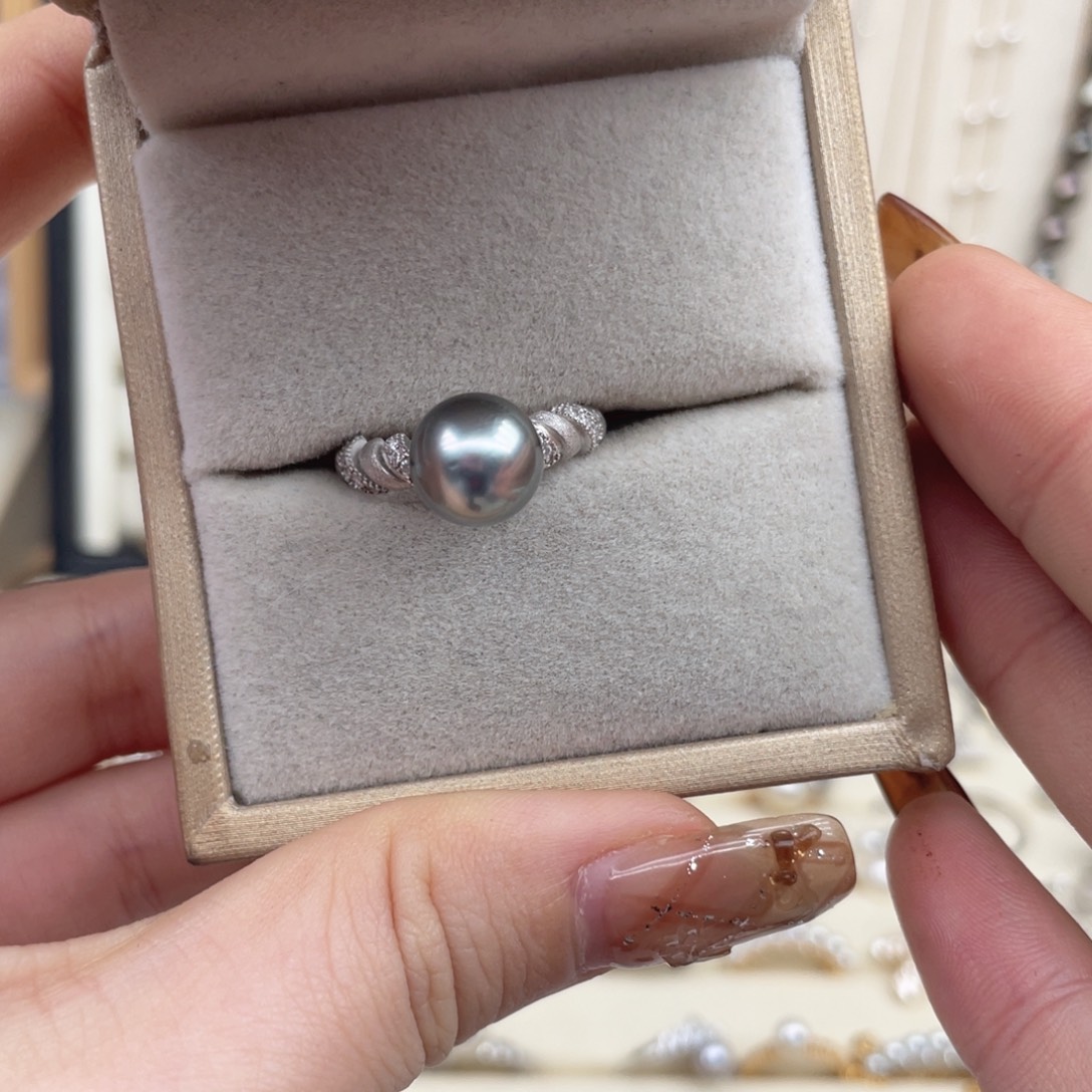 银S925镶嵌海水珍珠戒指S92