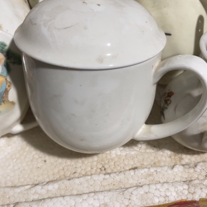 瓷其他骨瓷盖杯两个