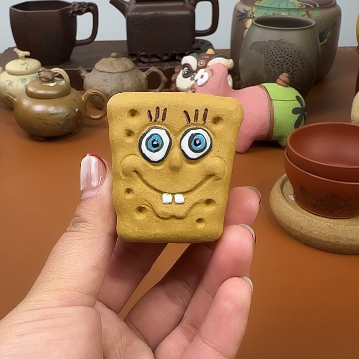 宜兴紫砂盖置茶宠