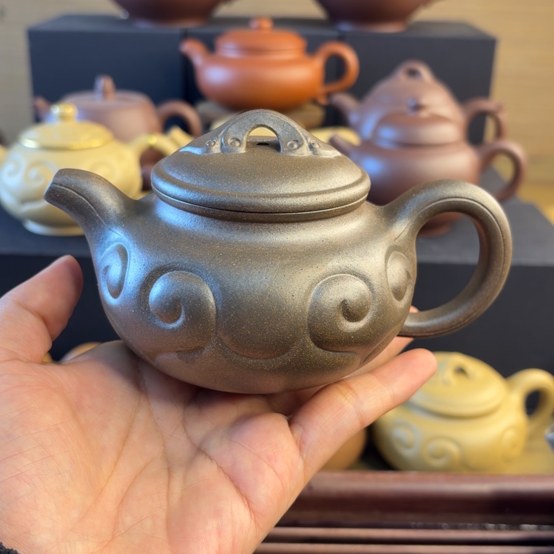 紫泥茶壶年底福利白麻子还原烧全手工容量230毫升左右