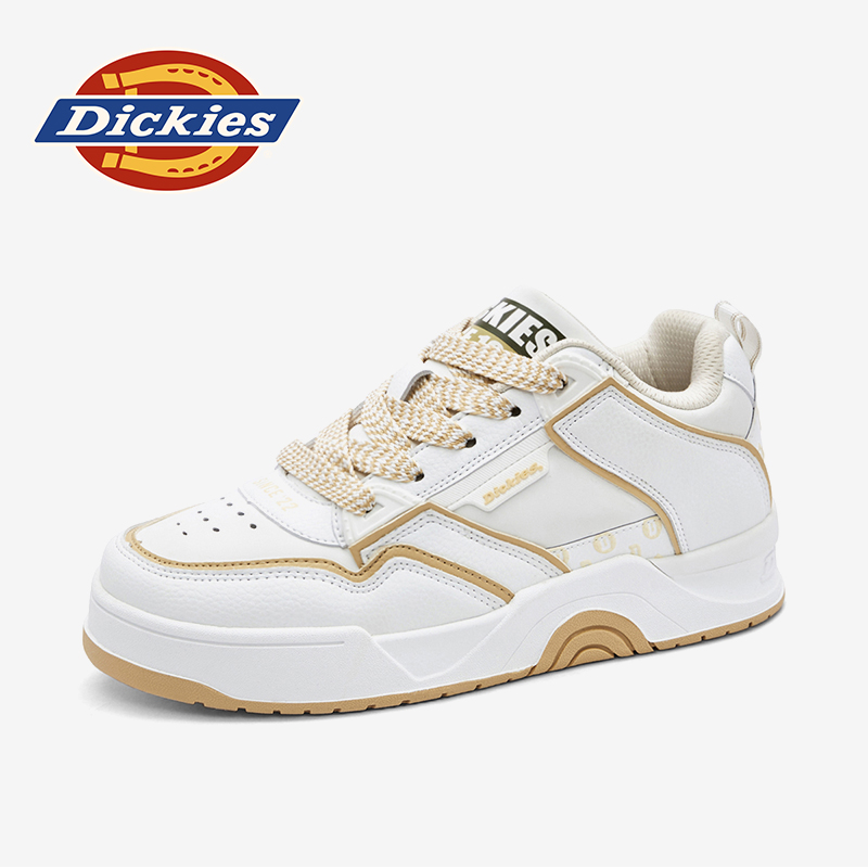 Dickies男鞋秋季休闲板鞋时尚百搭高帮透气百搭鞋子系带纯色防滑