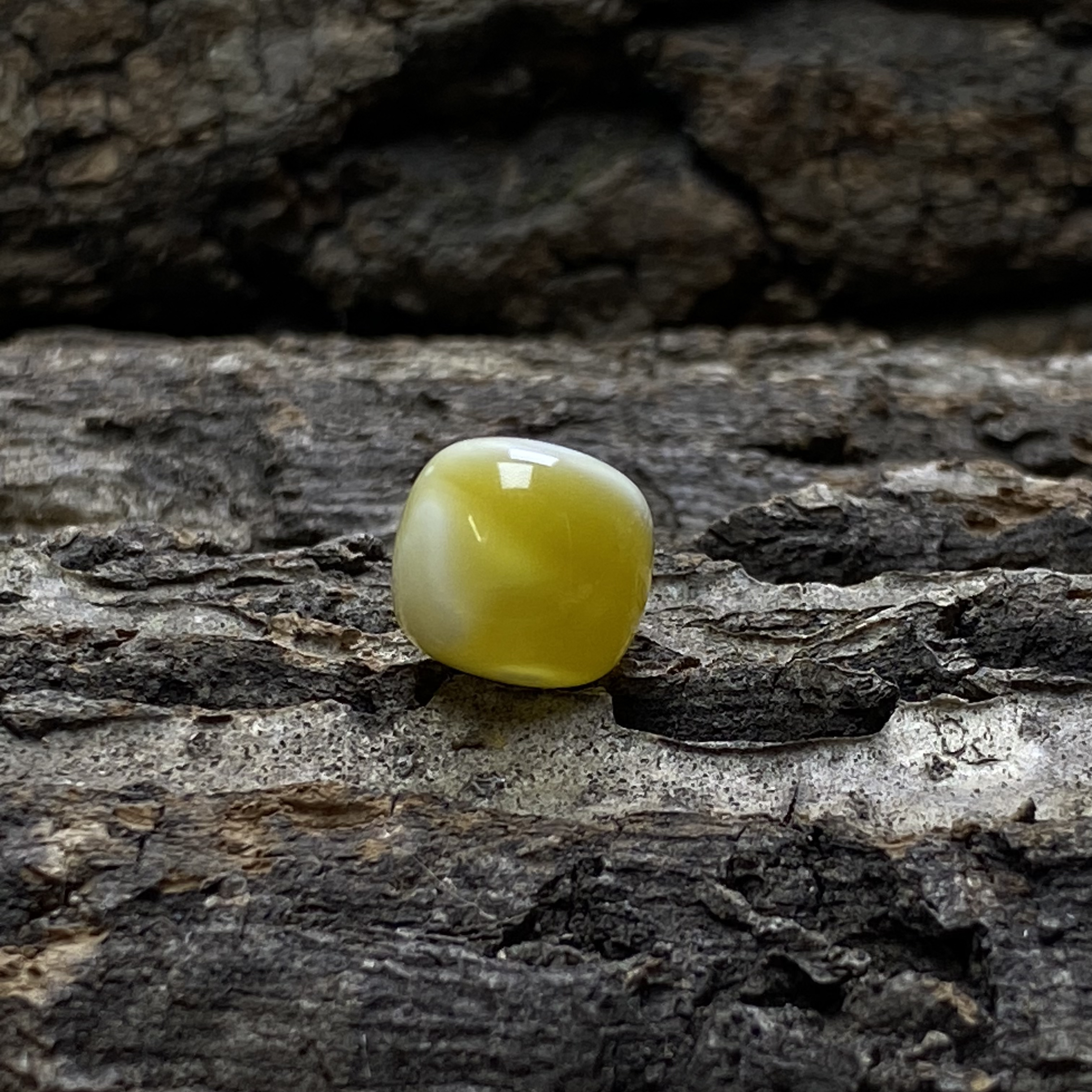 琥珀蜜蜡金瓷白花溶洞老型文玩搭配亮串提色12.6*11.9