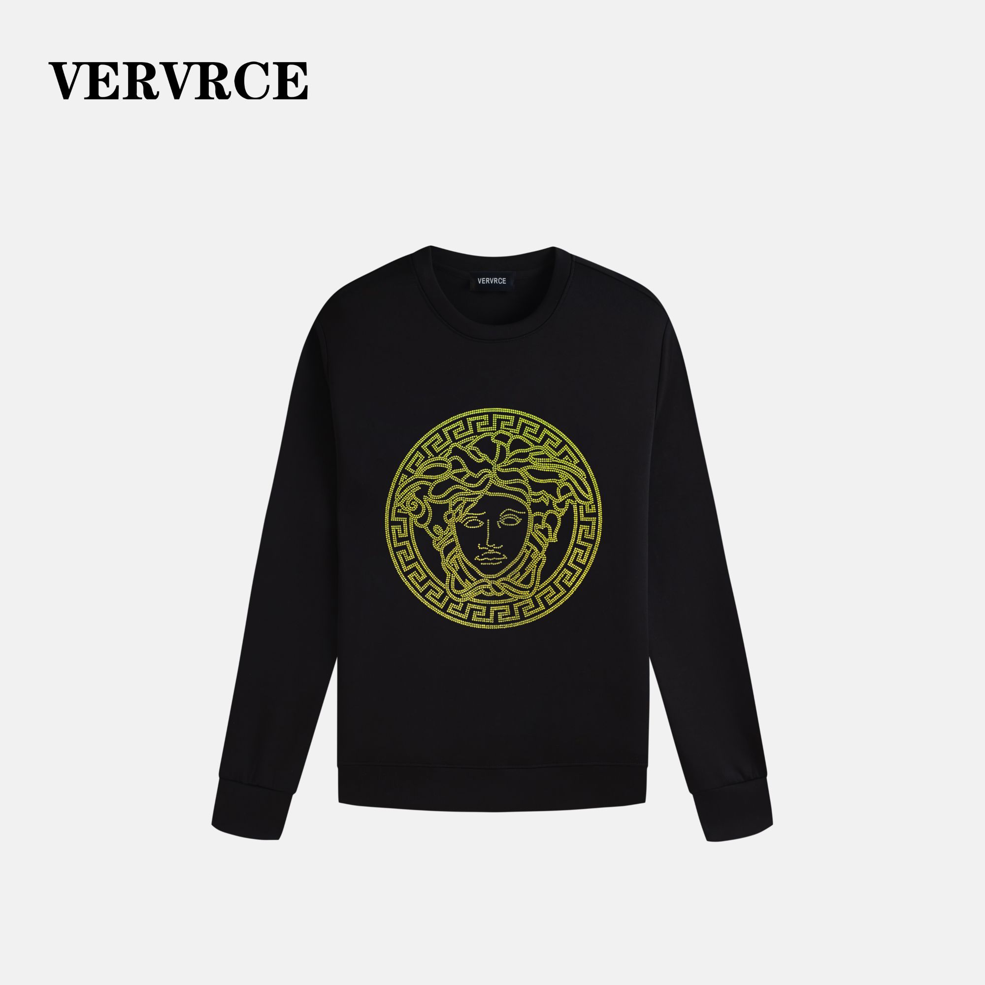 VERVRCE/kenan秋季男士经典高级感烫钻休闲卫衣长袖圆领