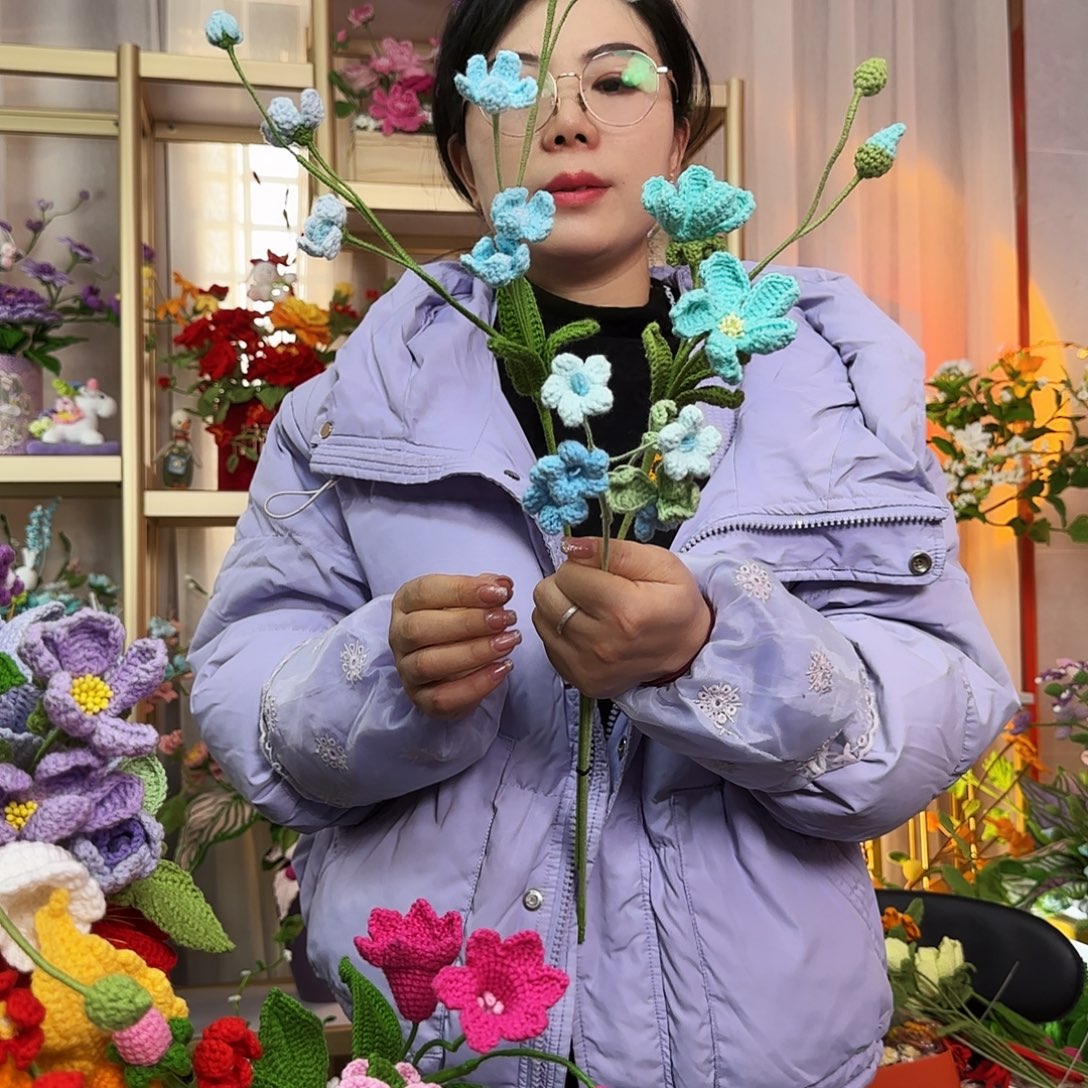 纯手工钩织钩织花束