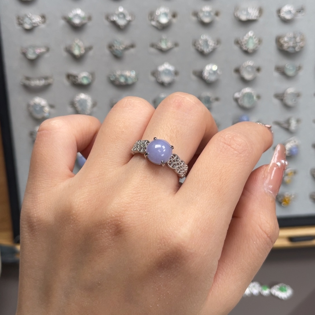 翡翠银S925镶嵌戒指