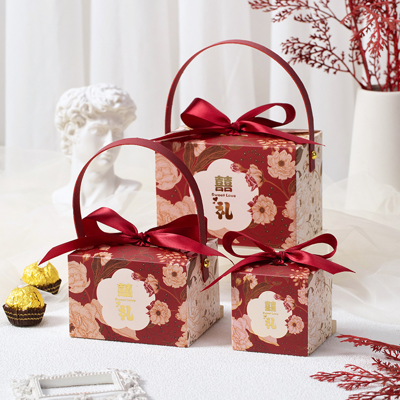 喜糖盒结婚用高级感伴手礼盒ins风喜糖袋中式回礼订婚包装盒