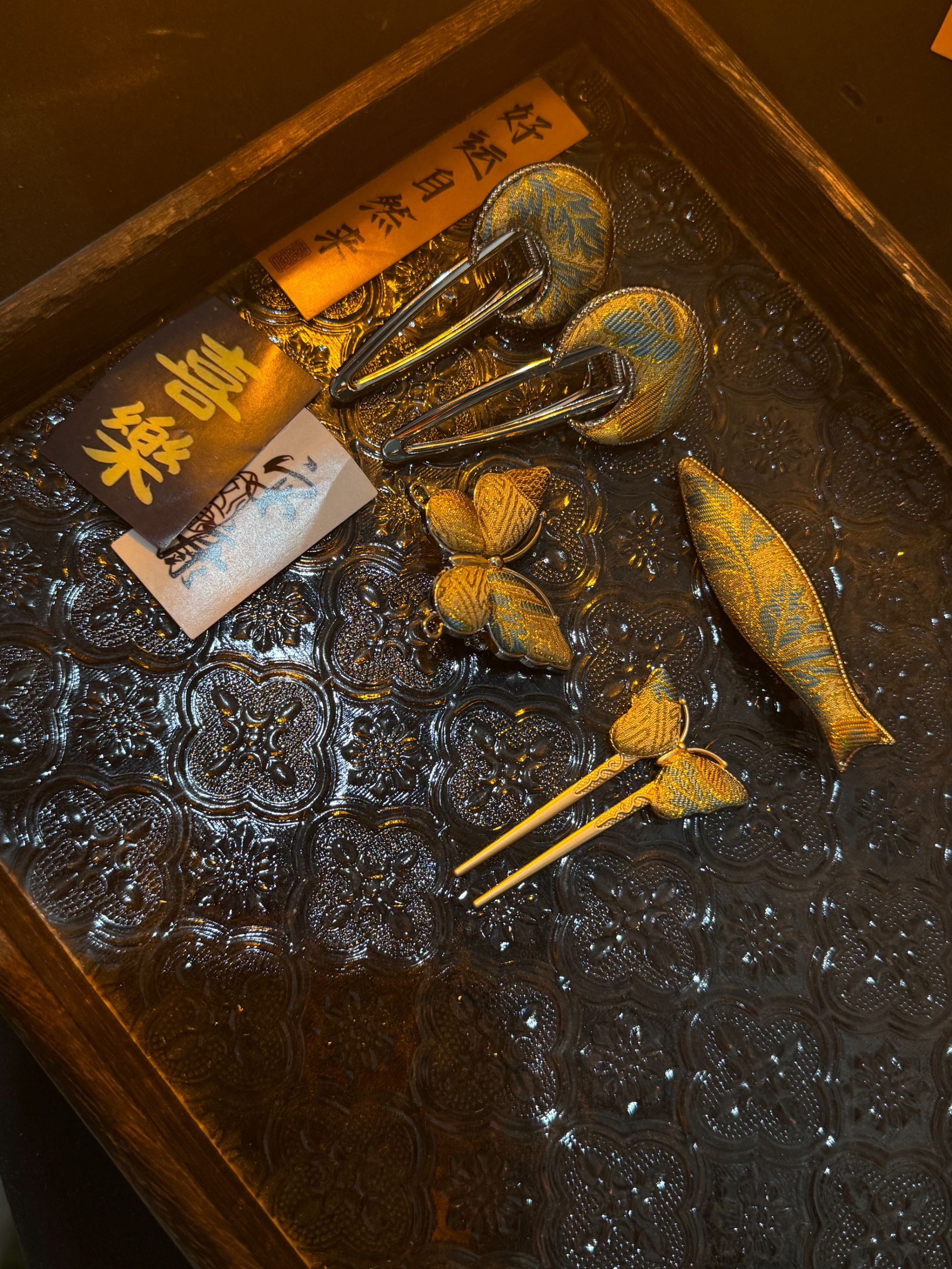 合金布艺胸针 纯手工新中式宋锦蜀锦头饰饰品礼物（直播间专用）