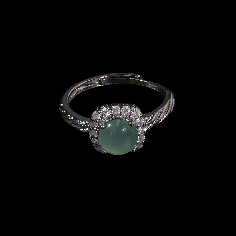 【J】高冰轻奢圆满翡翠A货戒指B02-03