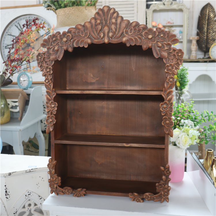 家用客厅厨房三层全是木雕刻雕花墙壁装饰储物柜