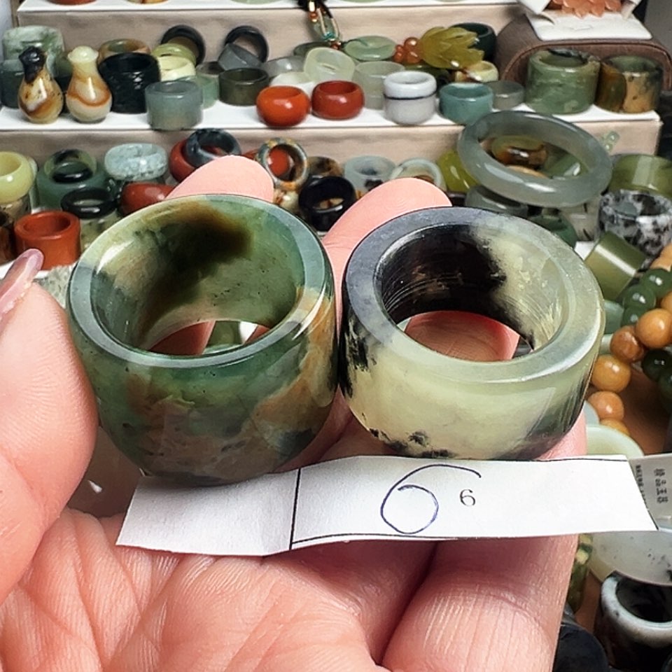 【闪购商品】未镶嵌蛇纹石玉戒指二*