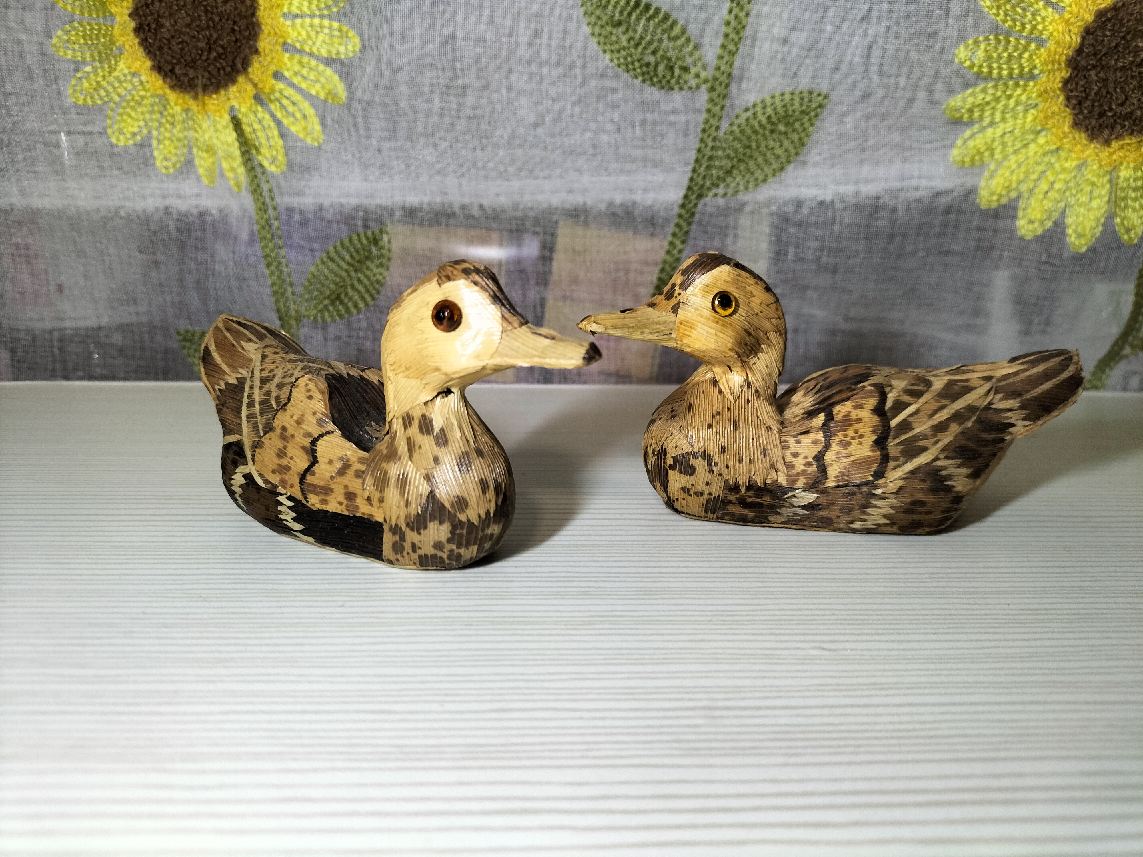 手造芦苇叶编鸳鸯一对01/31