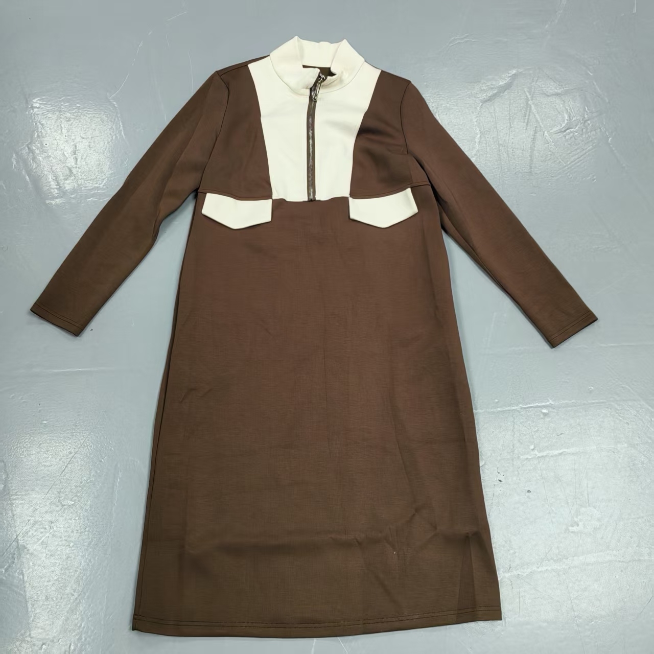 【南油玲姐】咖啡色连衣裙62042