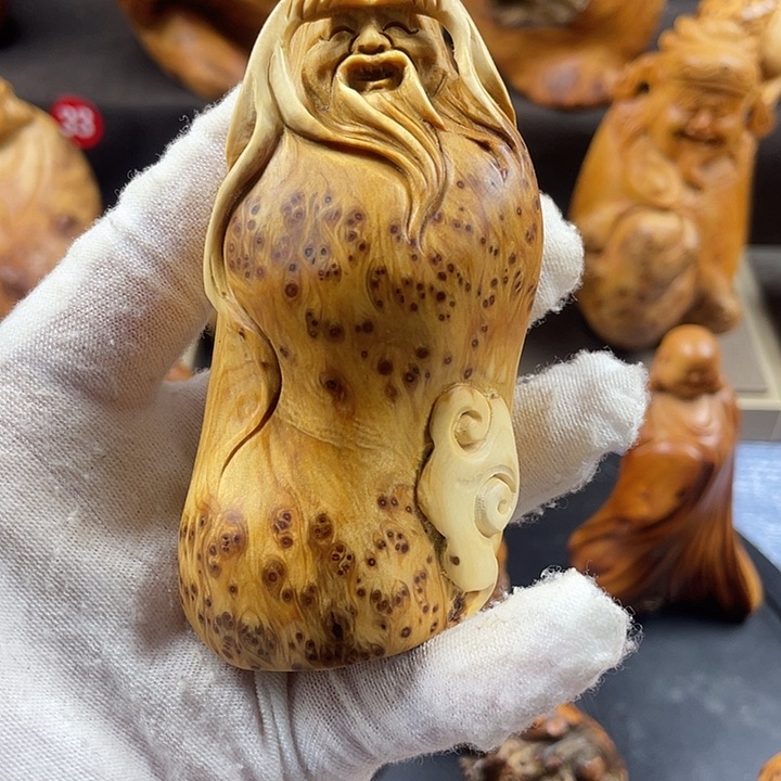 柏木（崖柏）寿星手把件