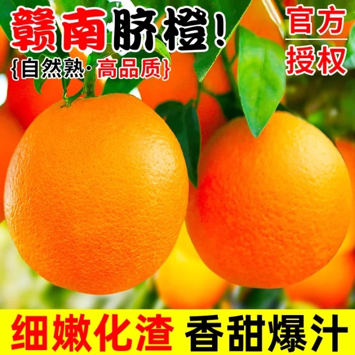 【试吃三个】正宗赣南脐橙现摘新鲜橙子水果冰糖甜橙十斤孕妇水果