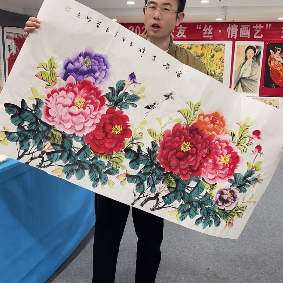 国画今天上午国画作品展示