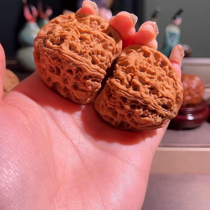 老***爷文玩核桃把件三角疆