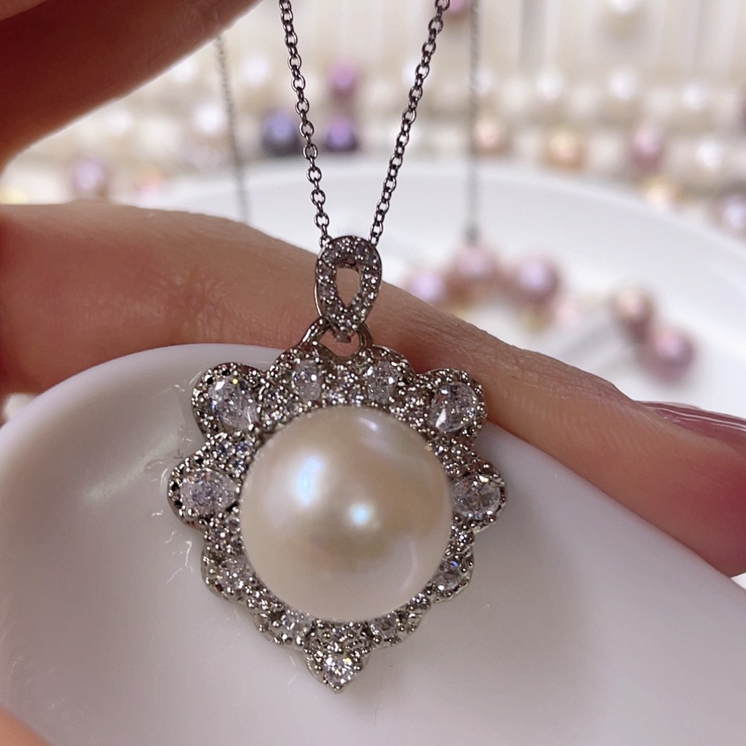 淡水珍珠吊坠合金