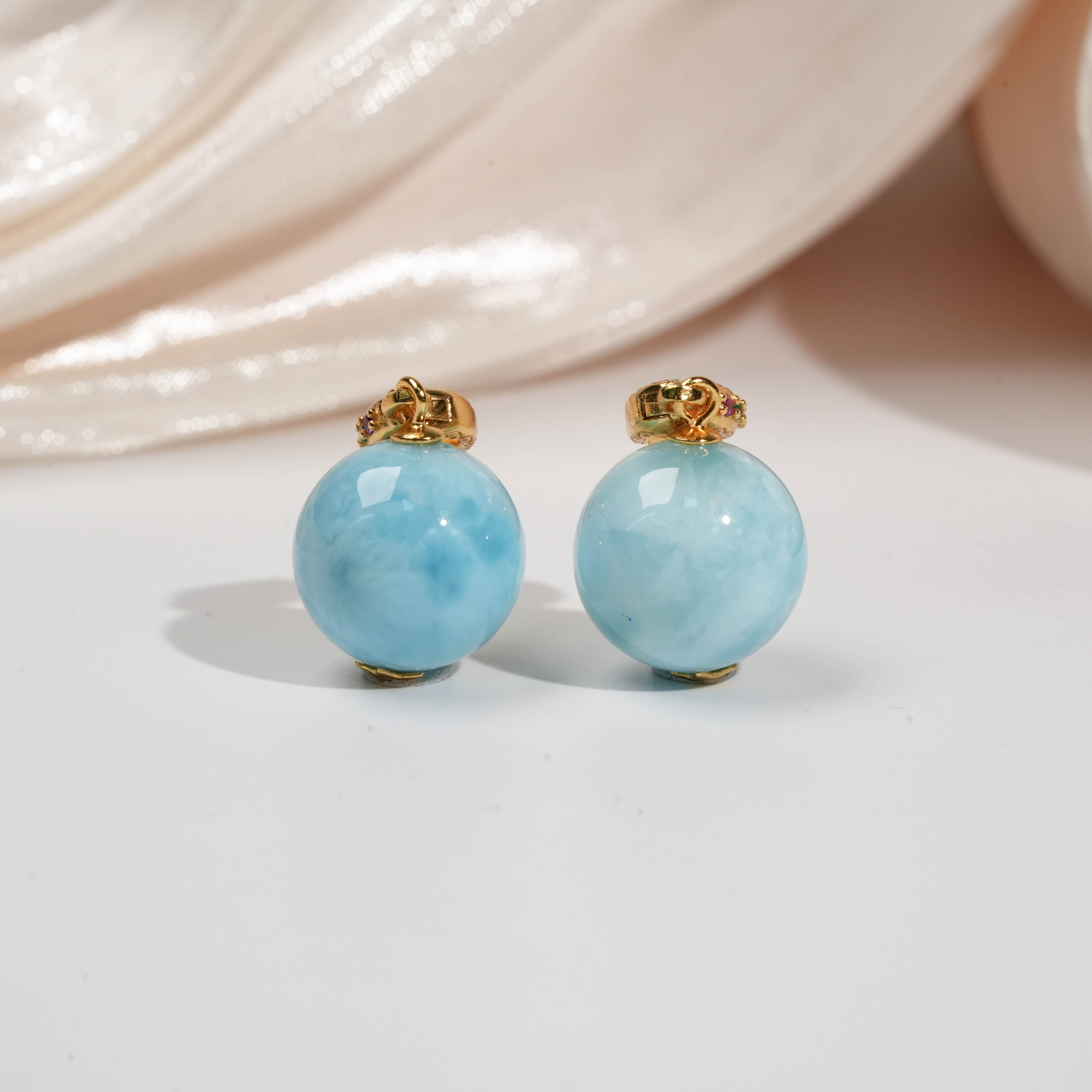 【星浩珠宝】蓝屿-银s925海纹石吊坠30-T37K302-多样性发1 12.5mm+