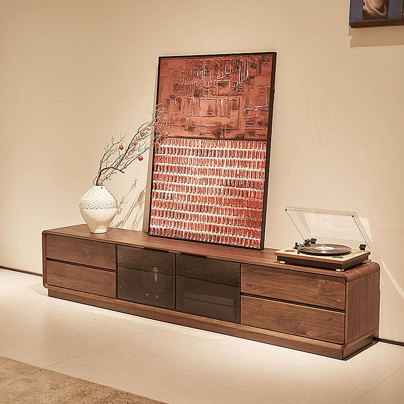 诣舍家具北美黑胡桃木电视柜