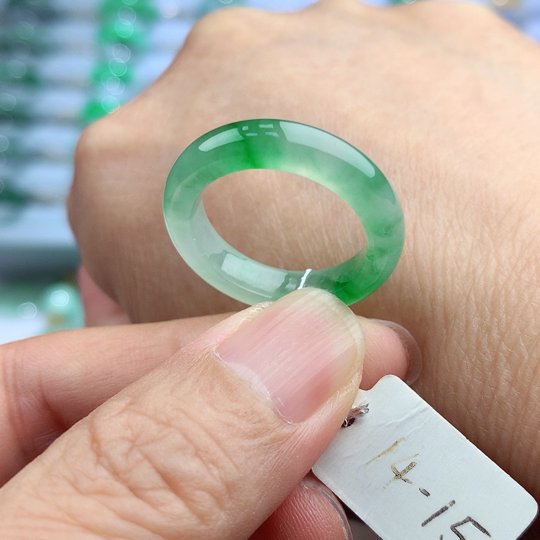 未镶嵌戒指翡翠14-15号