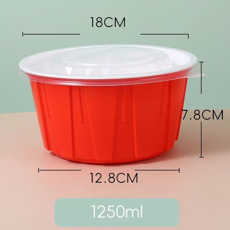 一次性塑料碗盖打包盒保鲜盖冰粉碗盖快餐外卖透明塑料盖密封盖