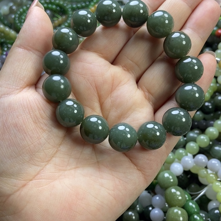 和田玉未镶嵌手链卡14