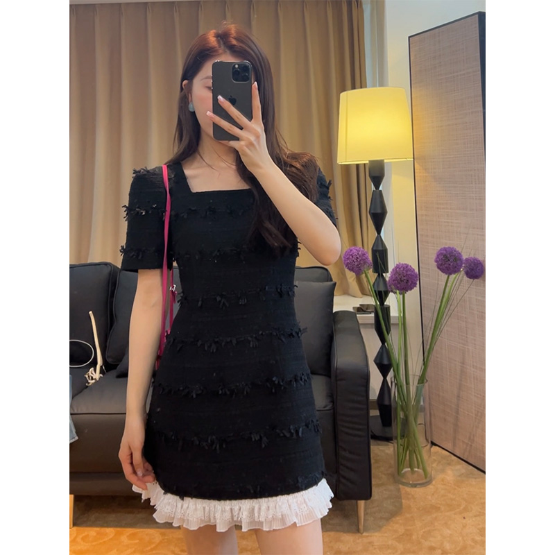 【大头黑STUDIO】2024女夏气质小香风连衣裙D224Q04085