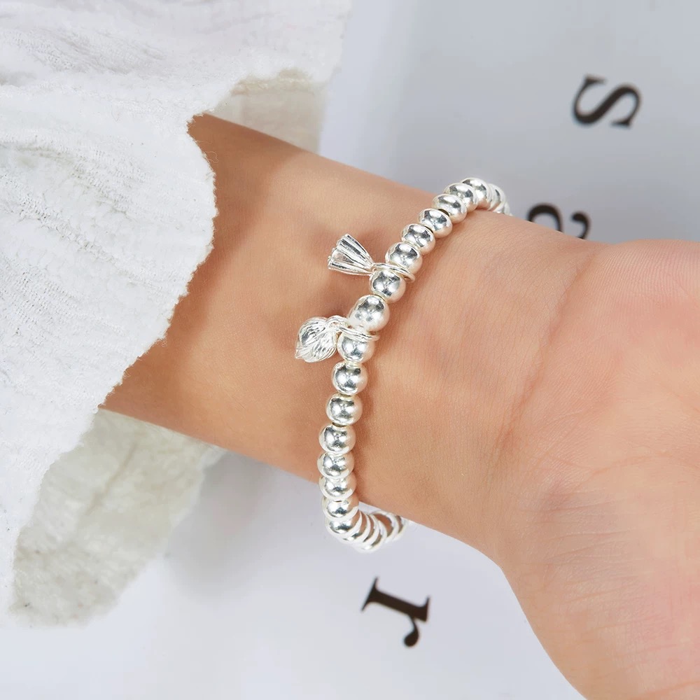 通体 999足银同款 H300两世欢佛珠手链/5mm