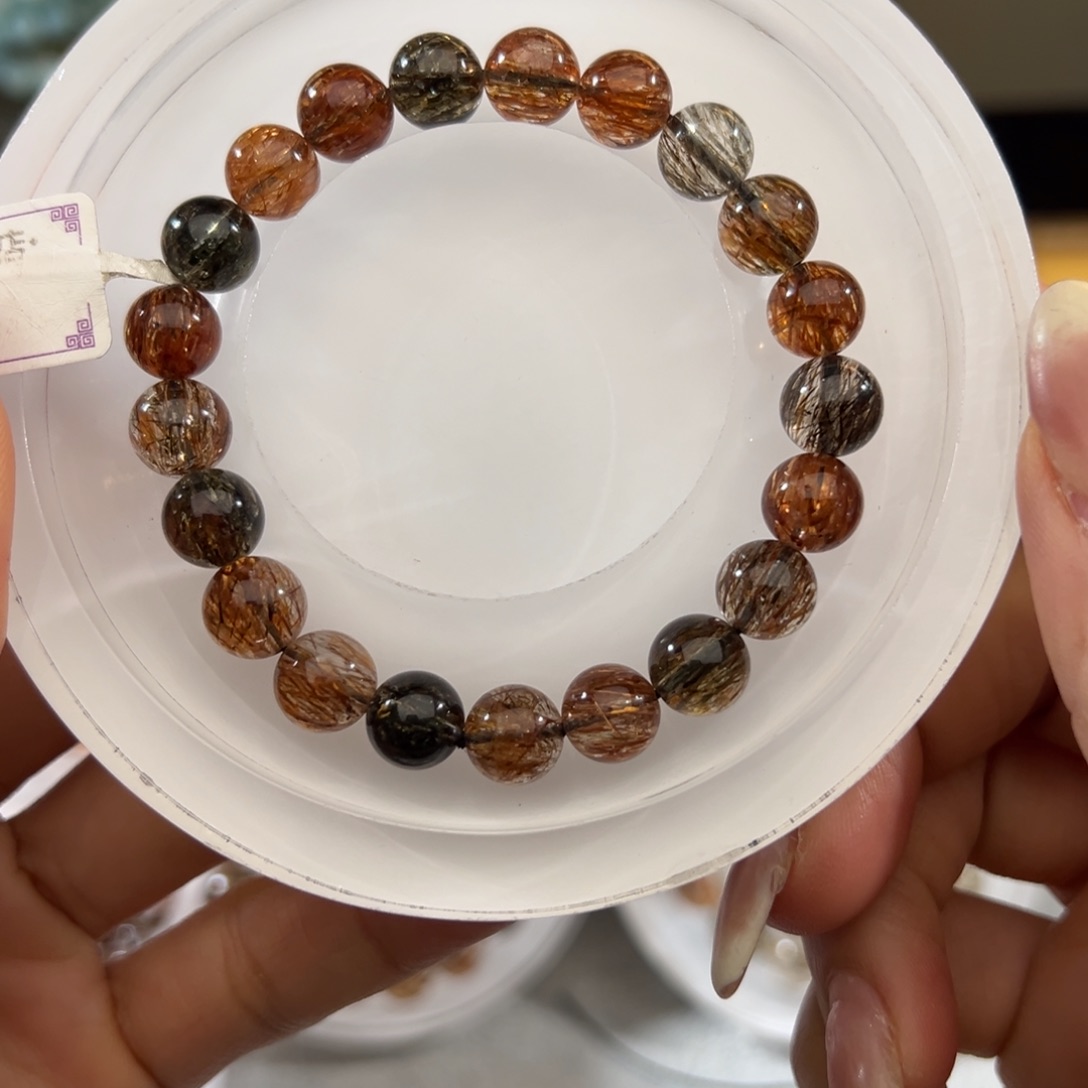 手链水晶未镶嵌黑金超七9m