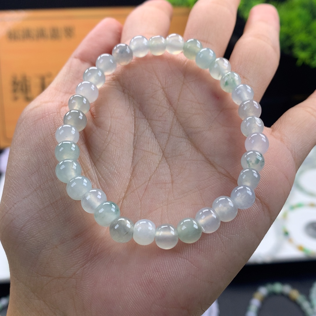 翡翠未镶嵌手链卡6.5