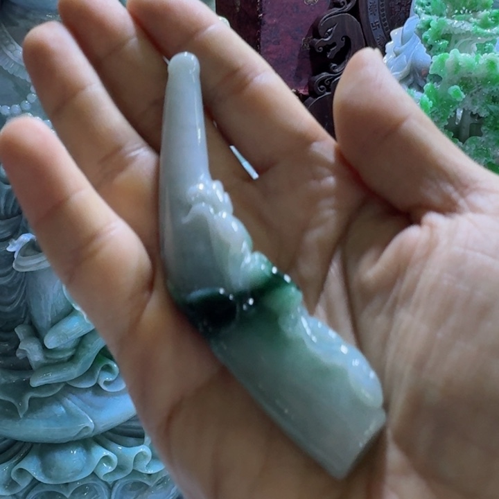 翡翠把件未镶嵌事事顺心
