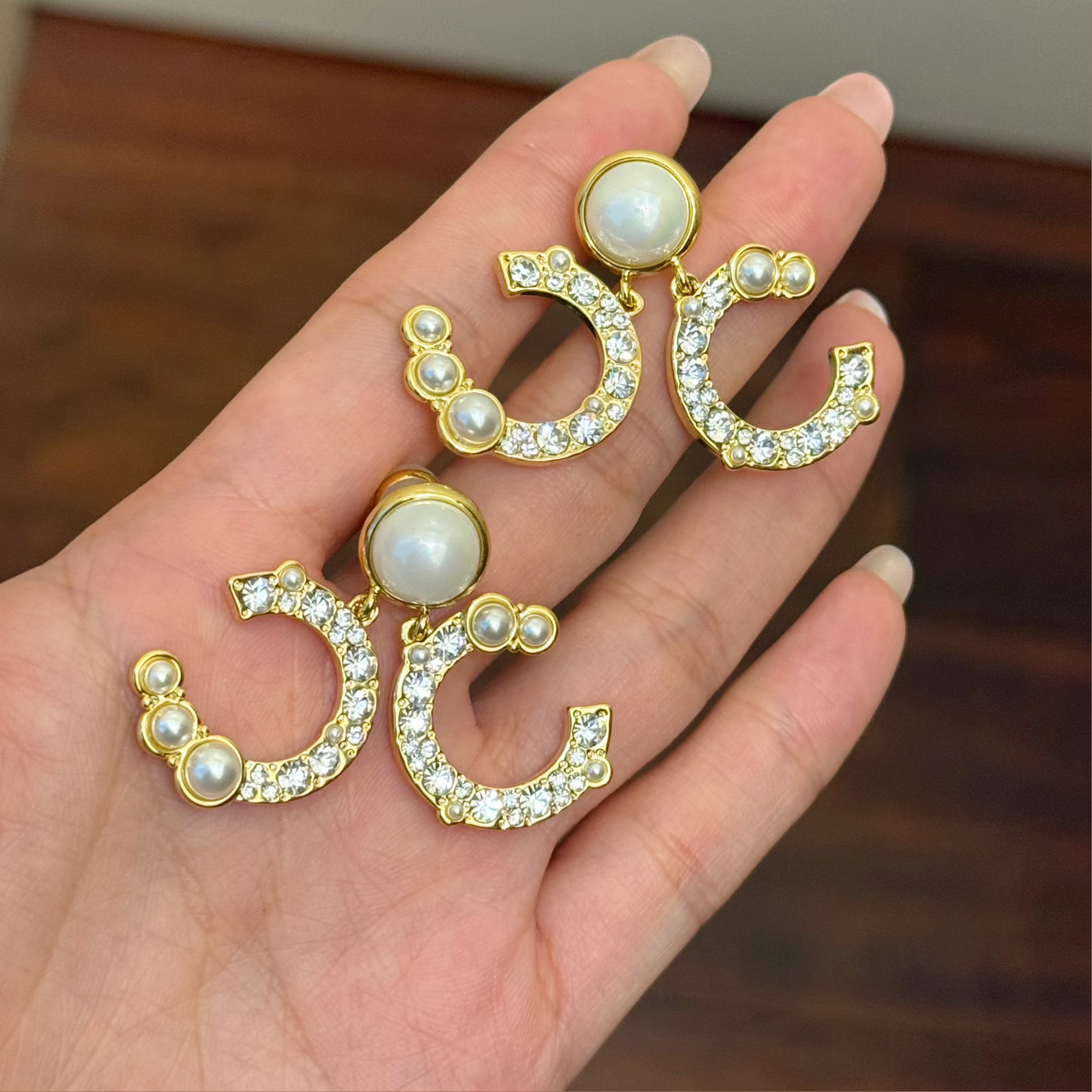 铜合金仿珍珠耳饰 E0510 时尚气质百变女神耳环