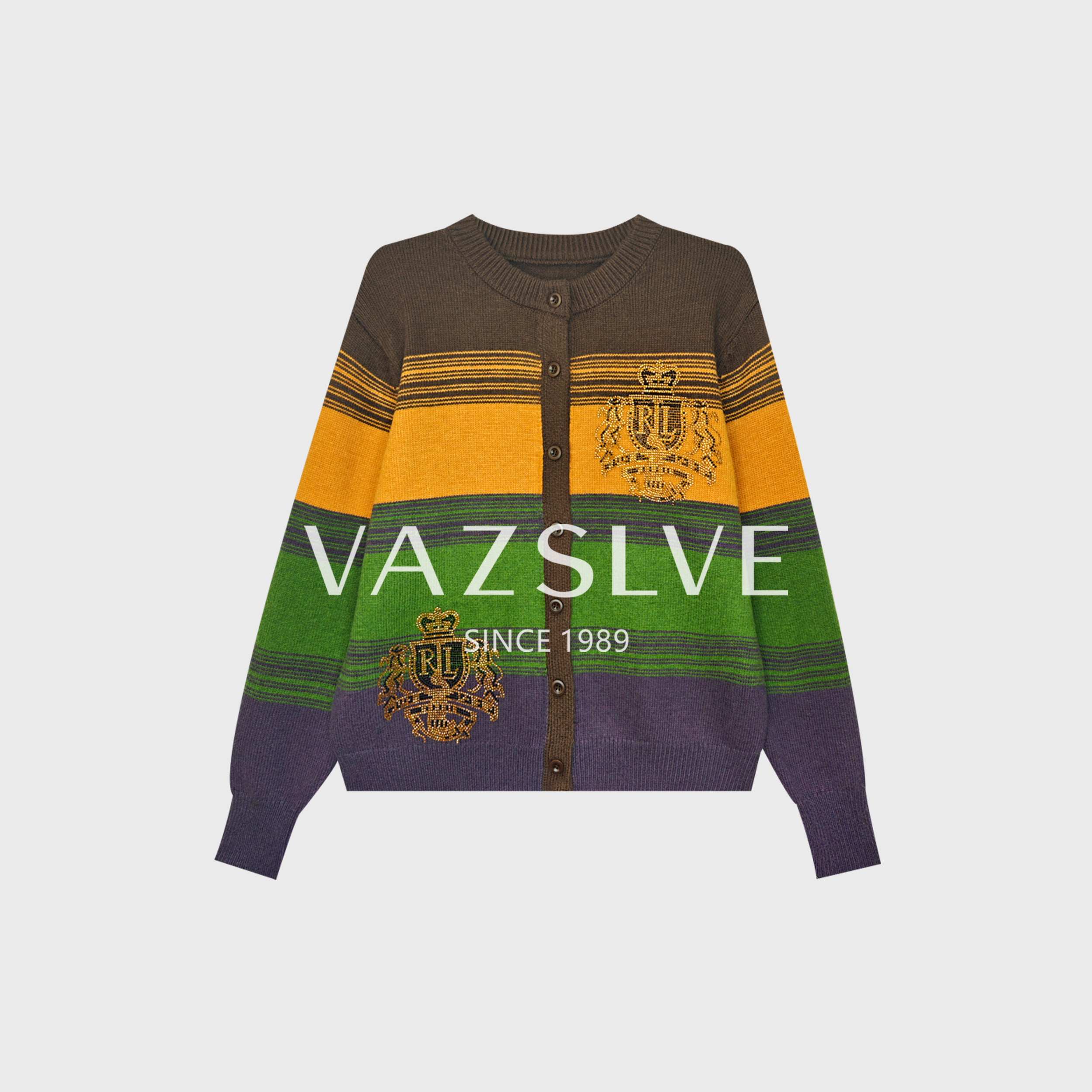 【VAZSLVE/全新奢品】捡漏秋冬烫钻轻奢开衫长袖毛衣MY1176